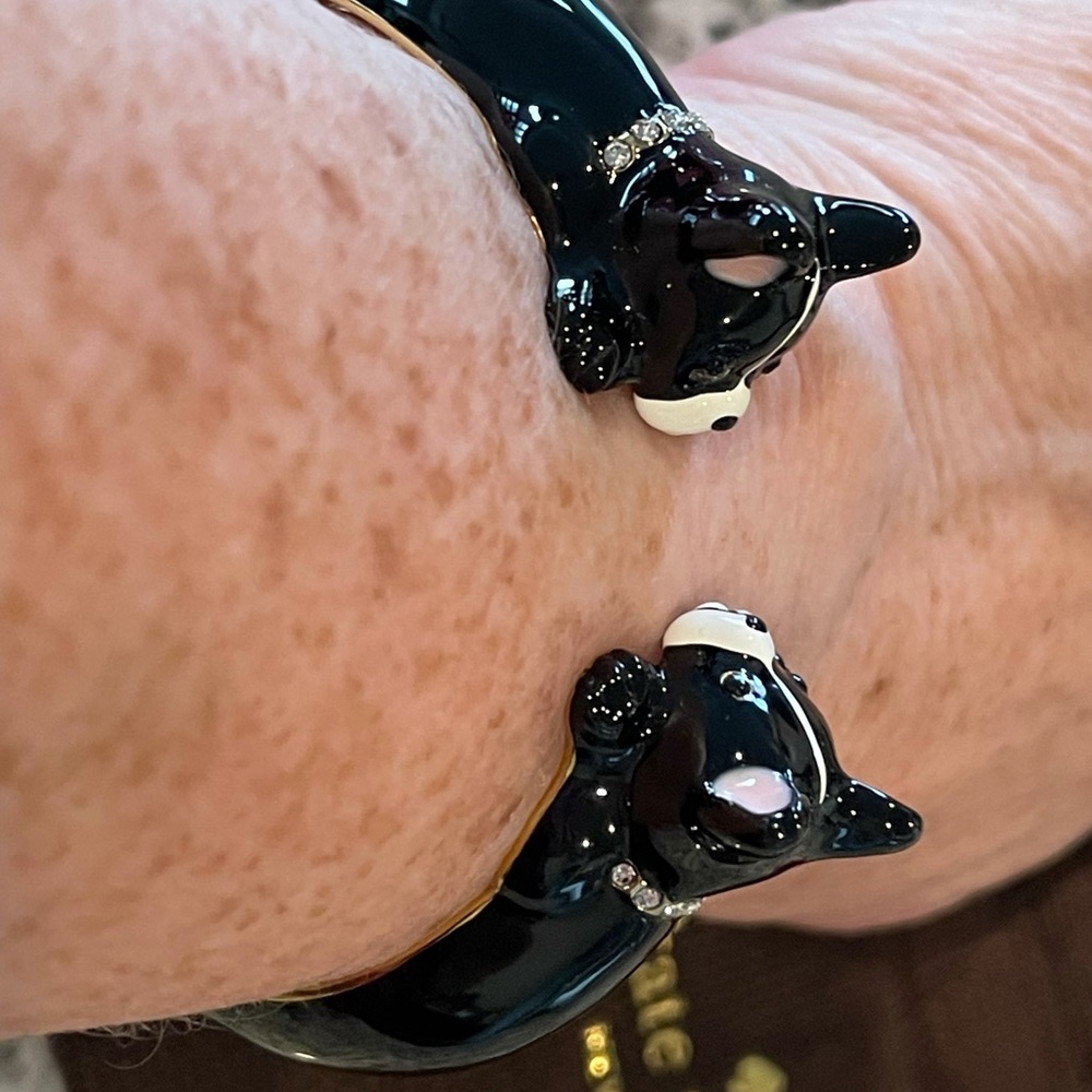 Kate Spade Boston Terrier bracelet/earring set